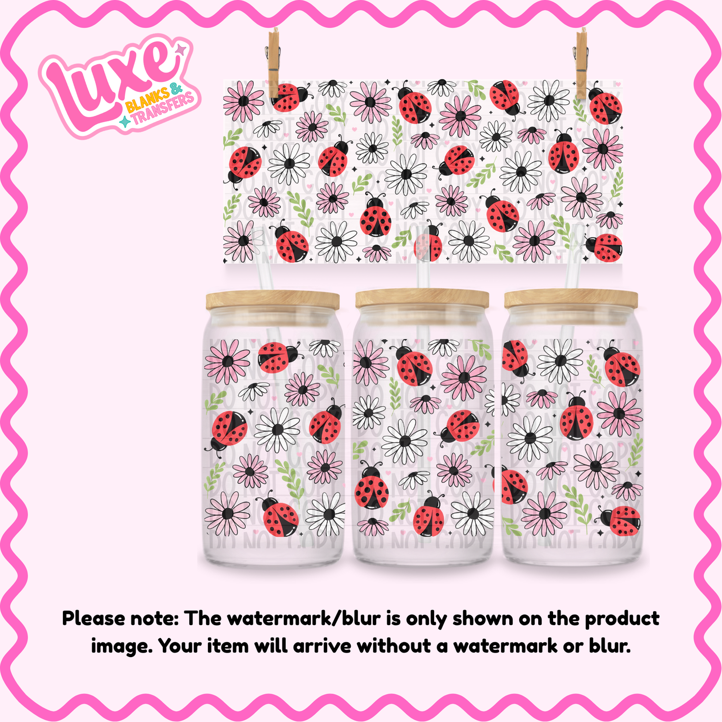 16oz UV DTF Wrap | Ladybug | #3881