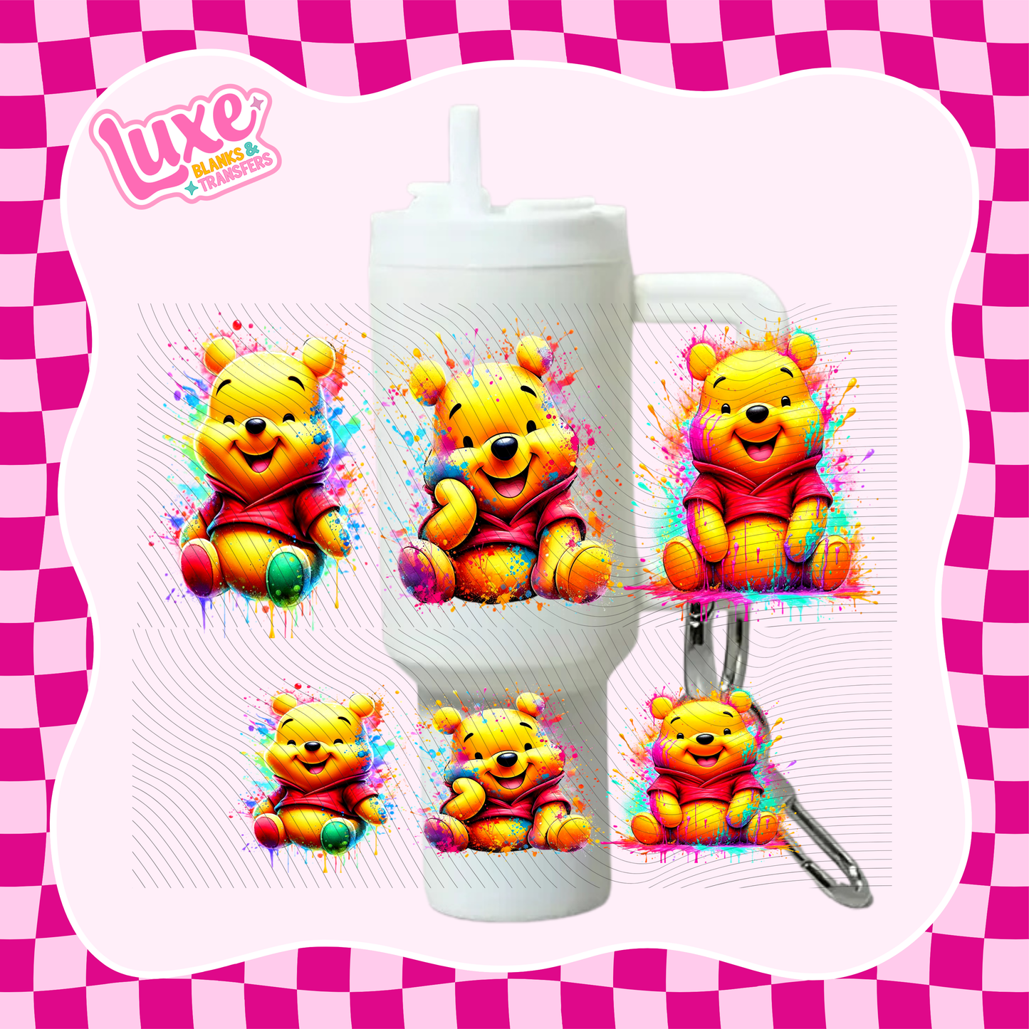 Mini Keychain Tumbler UV DTF Wrap | Win Cute | #E39