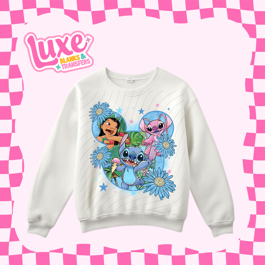 Blue Alien Flowers | DTF Heat Transfer | #38