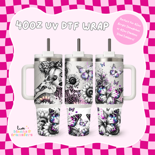 Tattoo Girl 40oz UV DTF Wrap (#B39)