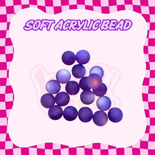 Round Acrylic Bead | Lilac Ombre