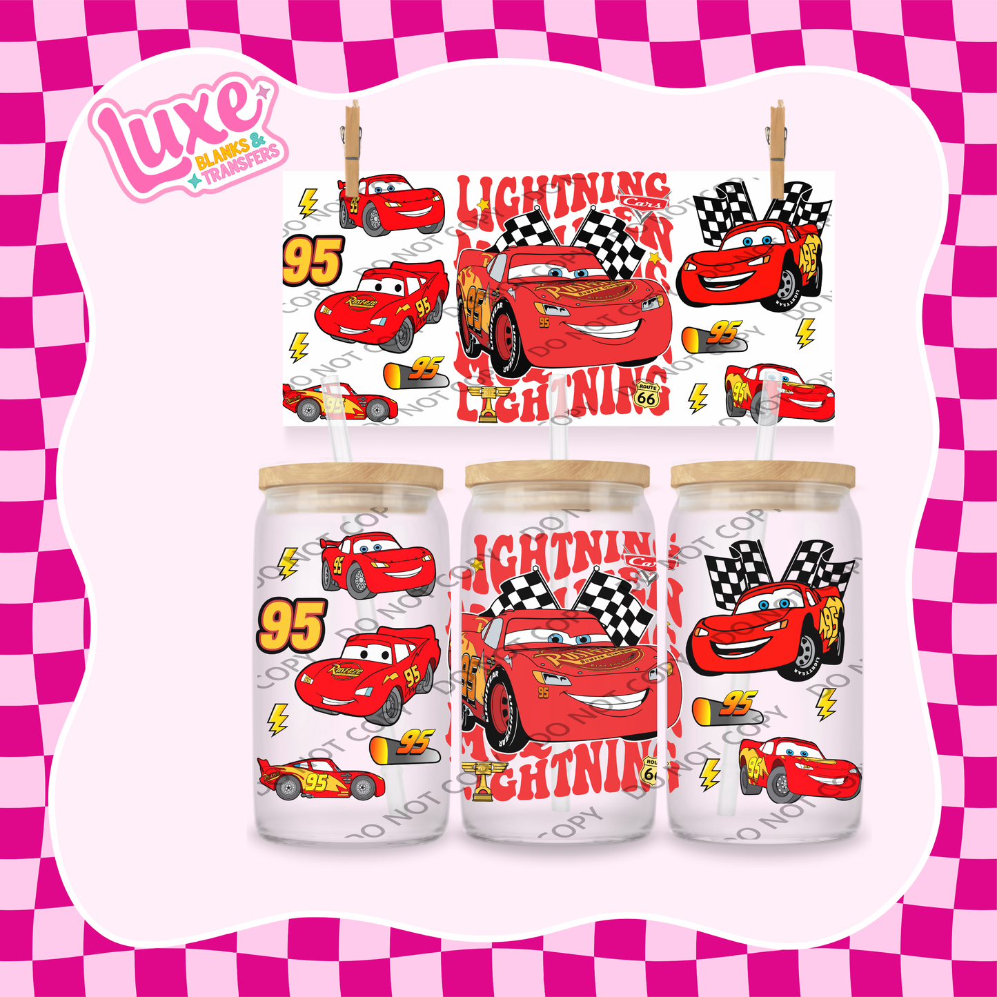 Lightning Character | 16oz UV DTF Wrap | #1487A