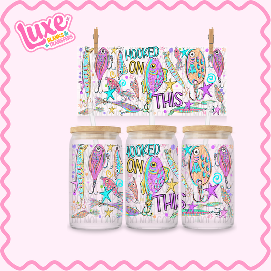 16oz UV DTF Wrap | Hooked On This Fishing | #3375