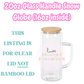 20oz Clear Lid Glass Handle Snowglobe