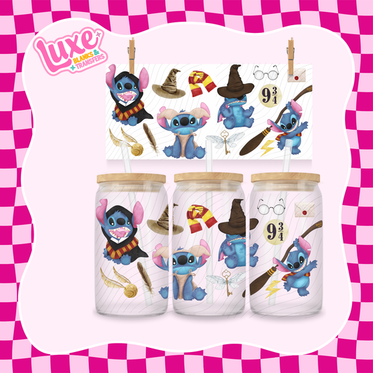 Blue Alien Wizard | 16oz UV DTF Wrap | #1517