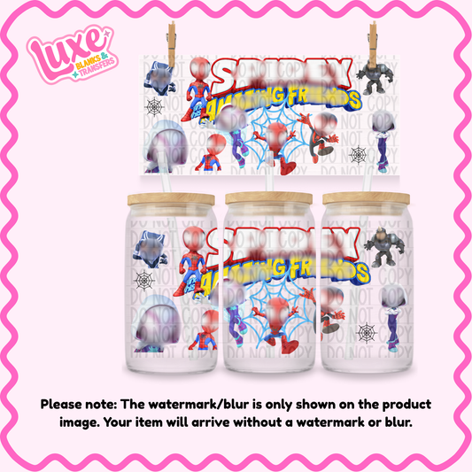 16oz UV DTF Wrap | Sp1d3r Friends | #N119