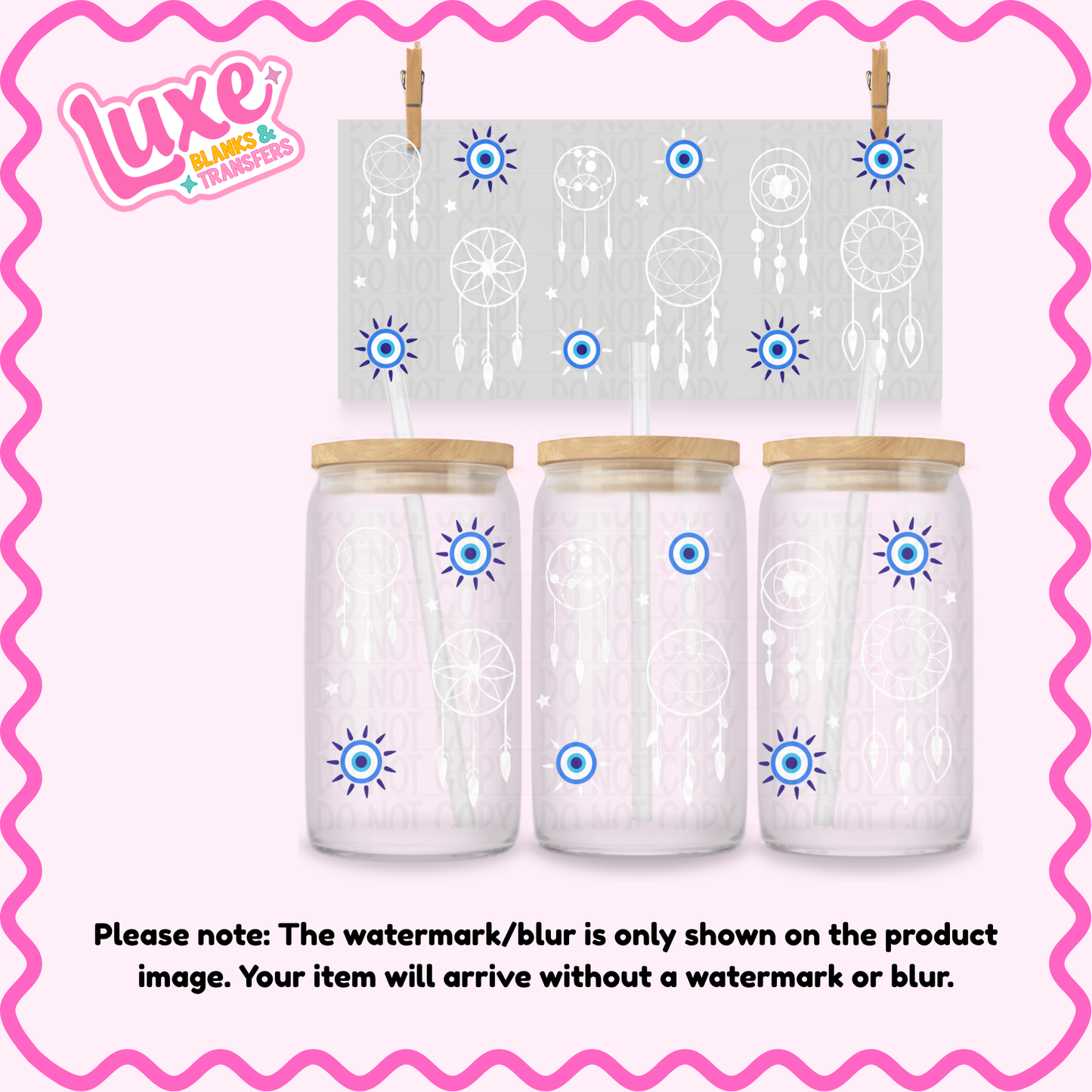 16oz UV DTF Wrap | Evil Eye Dream Catcher | #4263