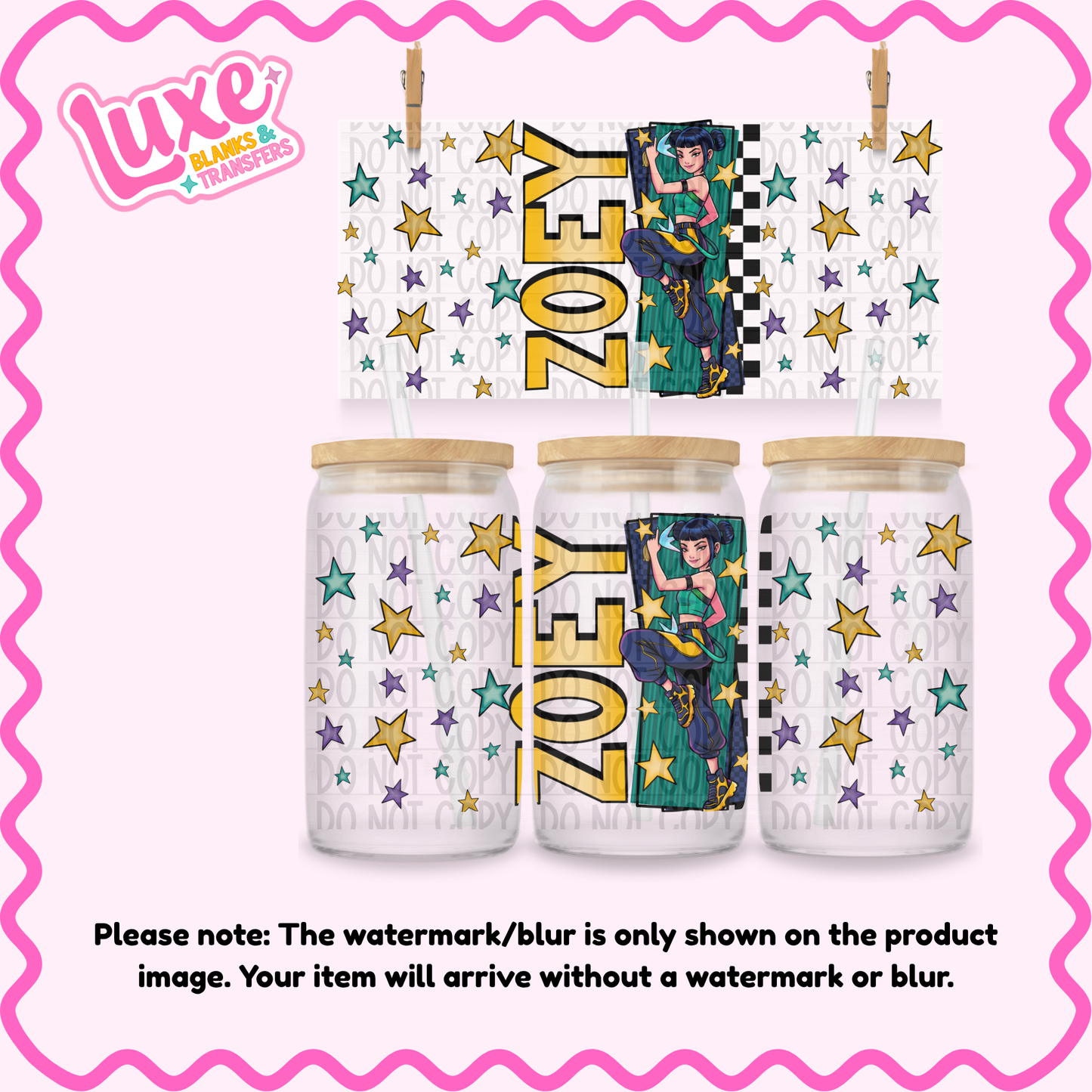 16oz UV DTF Wrap | K-Pop Zoey | #4091