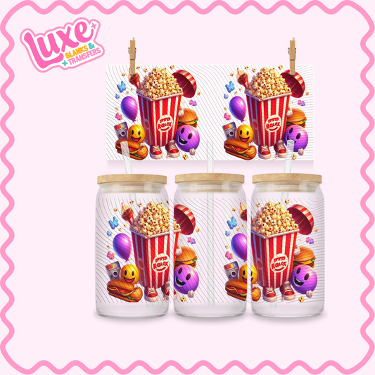 16oz UV DTF Wrap | Popcorn Box Transfer | #2800