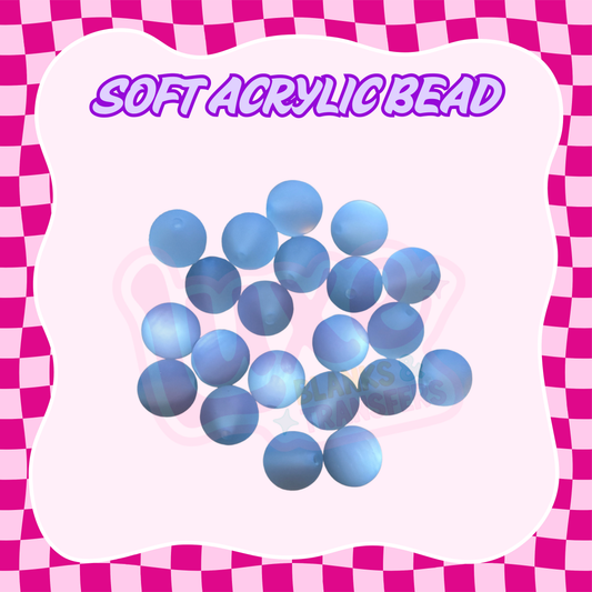 Round Acrylic Bead | Baby Blue