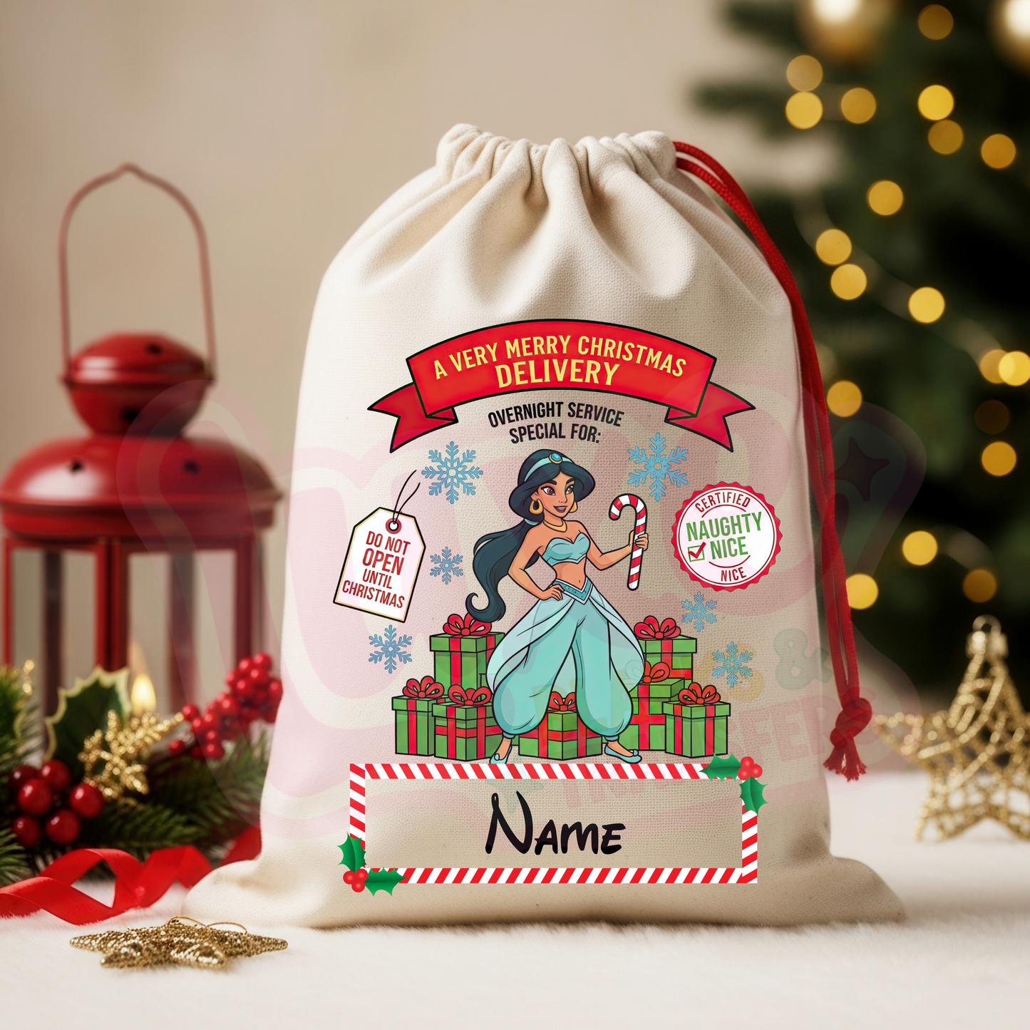 Jasmine | Santa Sack DTF Heat Transfer | #39