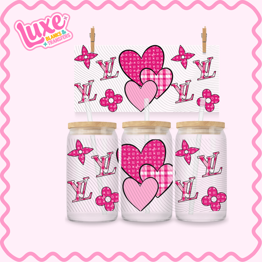 16oz UV DTF Wrap | Boujee Pink Patches | #3284