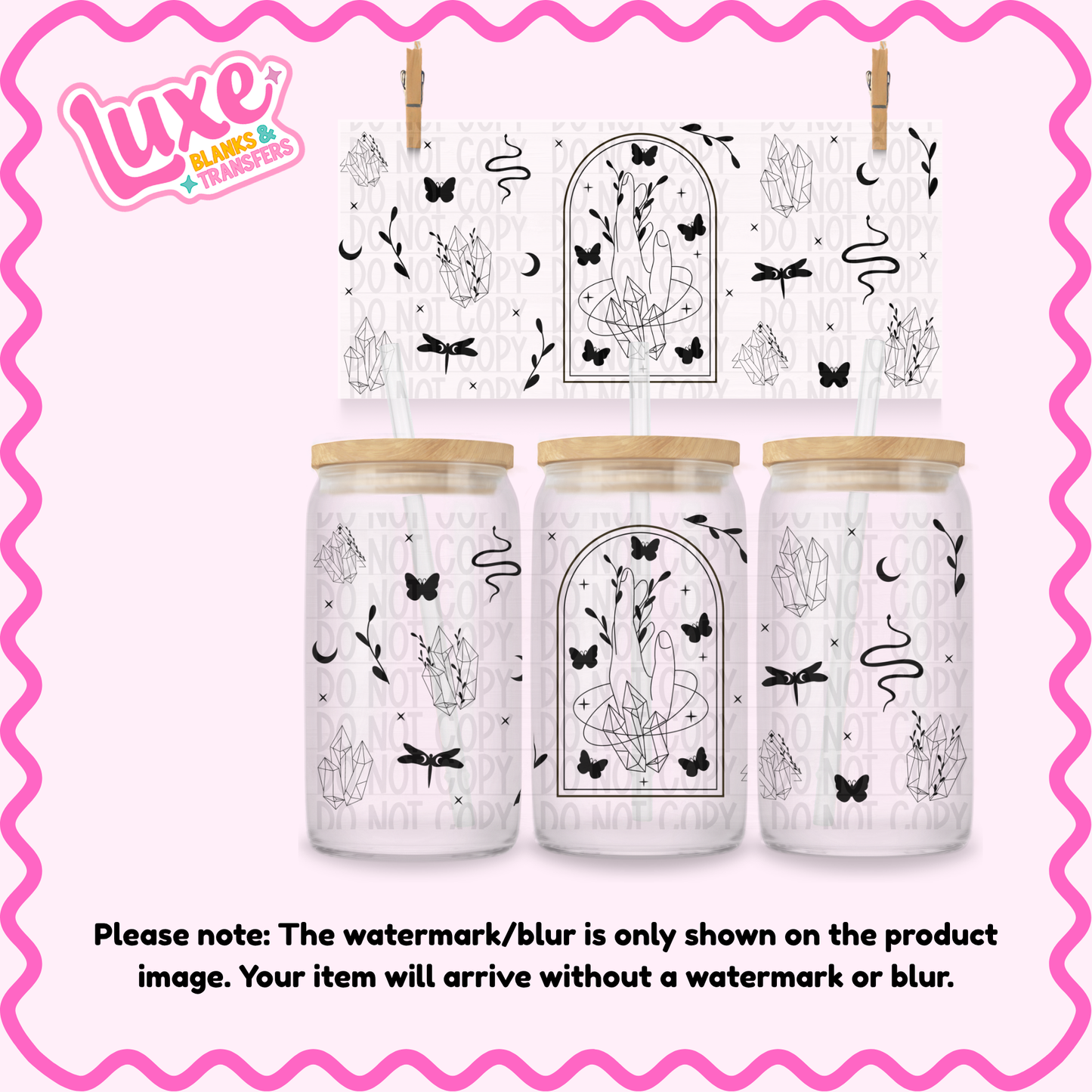 16oz UV DTF Wrap | Witchy Pattern | #4269