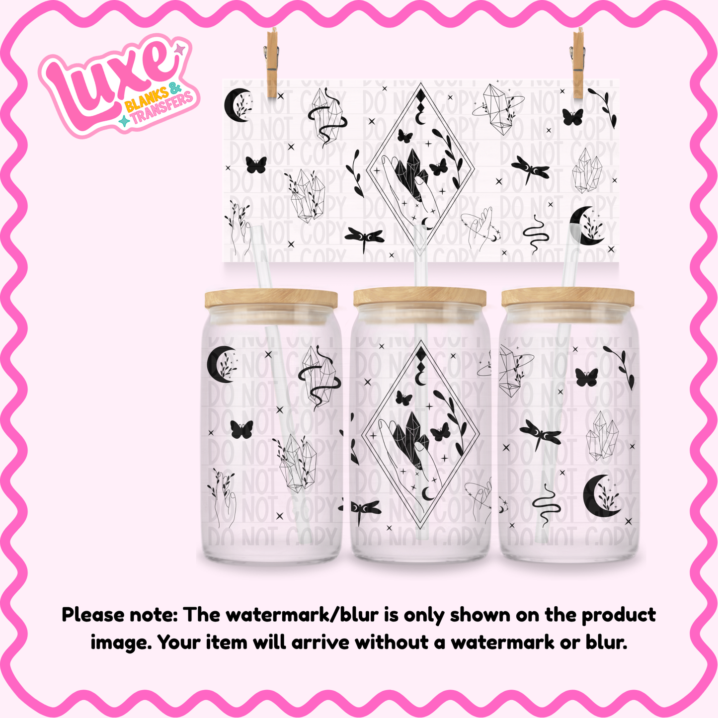 16oz UV DTF Wrap | Witchy Pattern | #4270