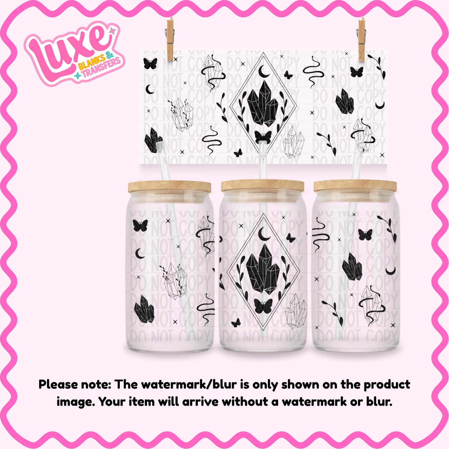 16oz UV DTF Wrap | Witchy Pattern | #4271