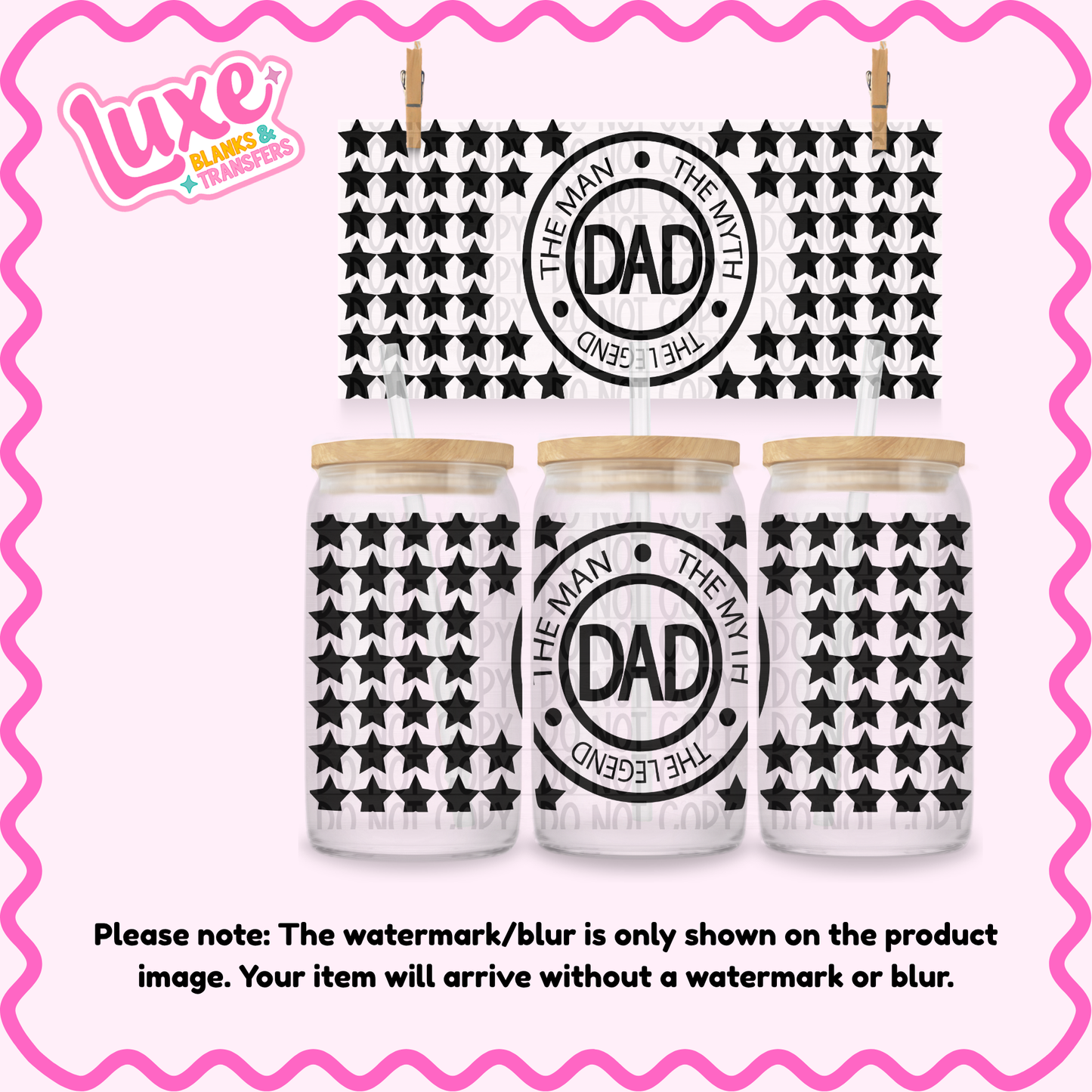 16oz UV DTF Wrap | Dad | #4172