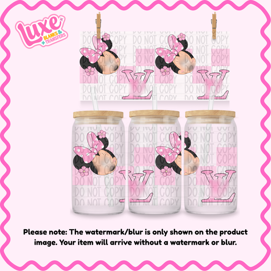 16oz UV DTF Wrap | Boujee Mouse Pink | #2456