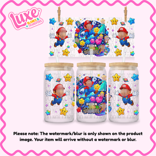 16oz UV DTF Wrap | Plumber Character Galaxy | #3763