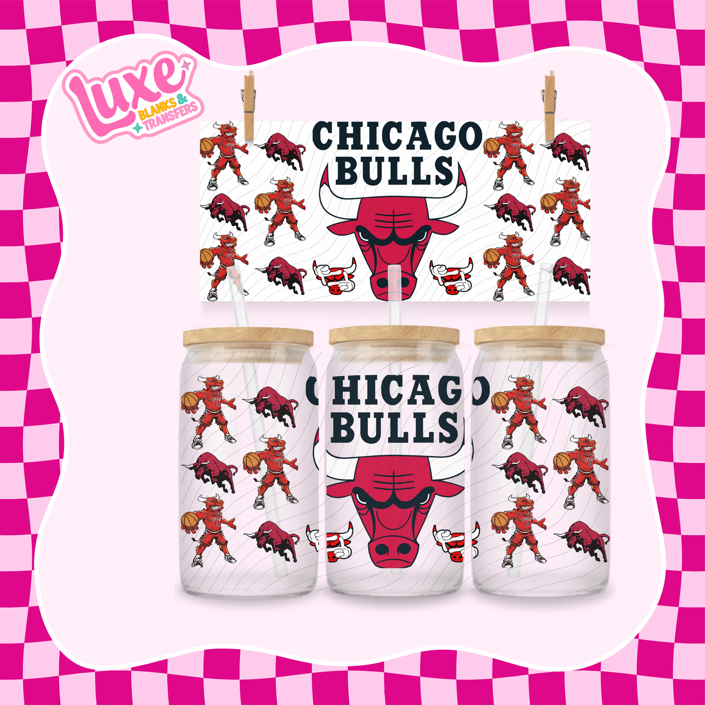 Bulls NBA | 16oz UV DTF Wrap | #1534