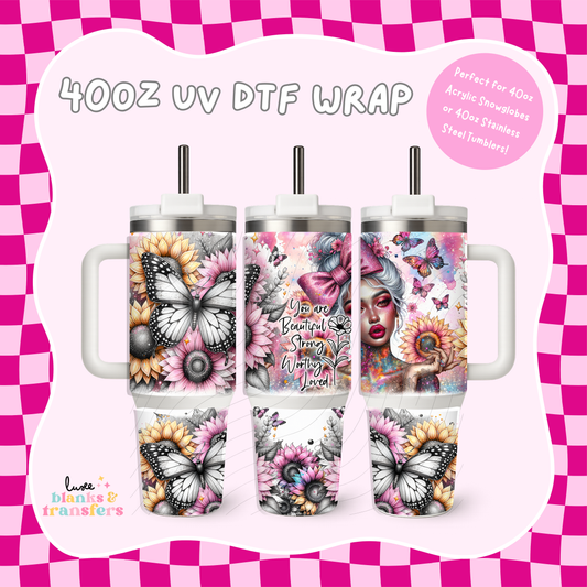Tattoo Girl 40oz UV DTF Wrap (#B41)