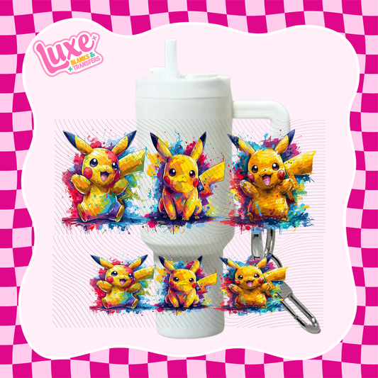 Mini Keychain Tumbler UV DTF Wrap | Pika | #E41