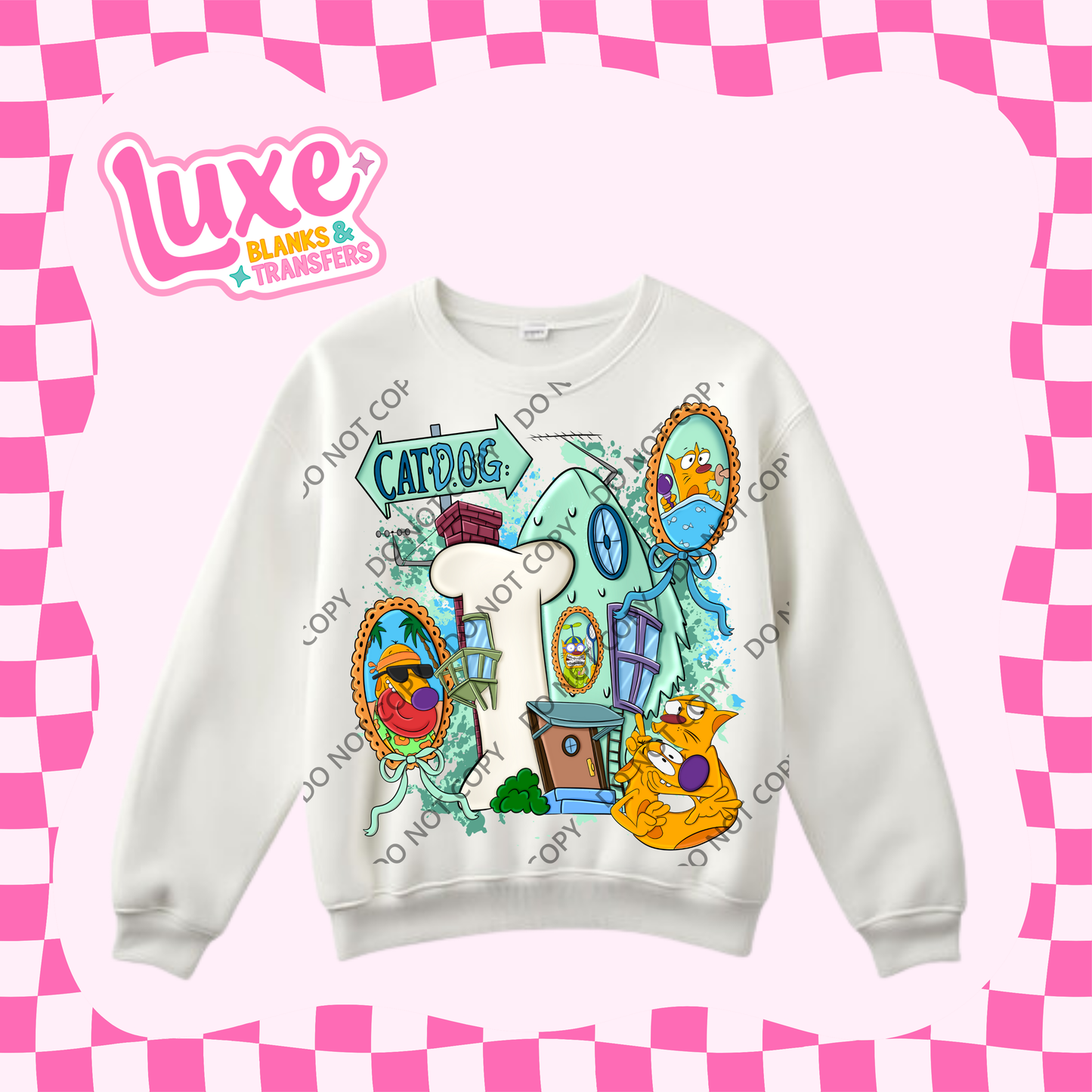 DTF Heat Transfer | Catdog Cartoon | #319