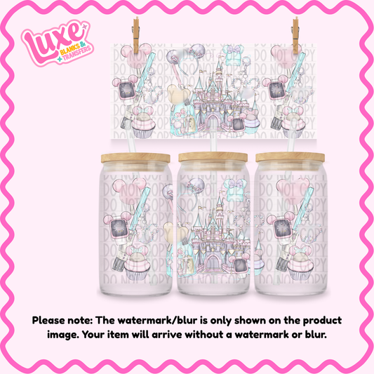 16oz UV DTF Wrap | Pastel D1s Castle | #1773