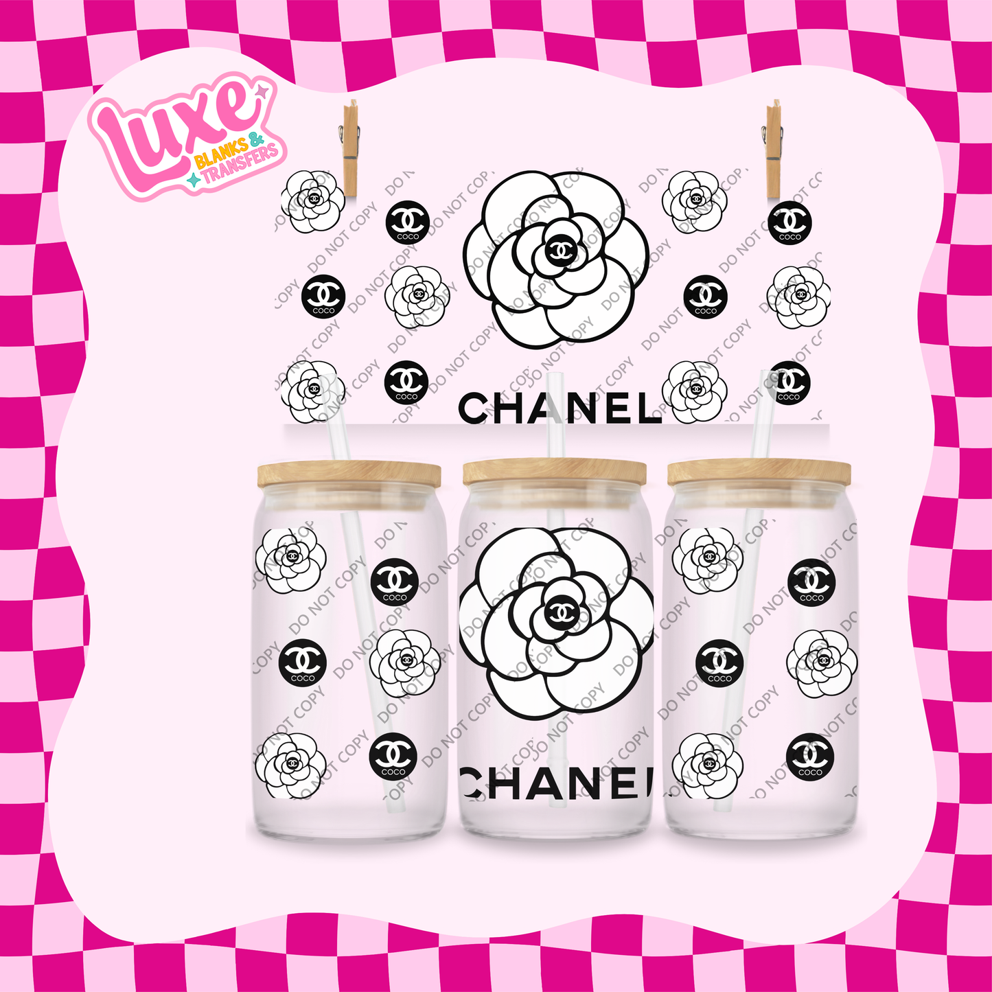 16oz UV DTF Wrap | CC Brand Flower | #2025