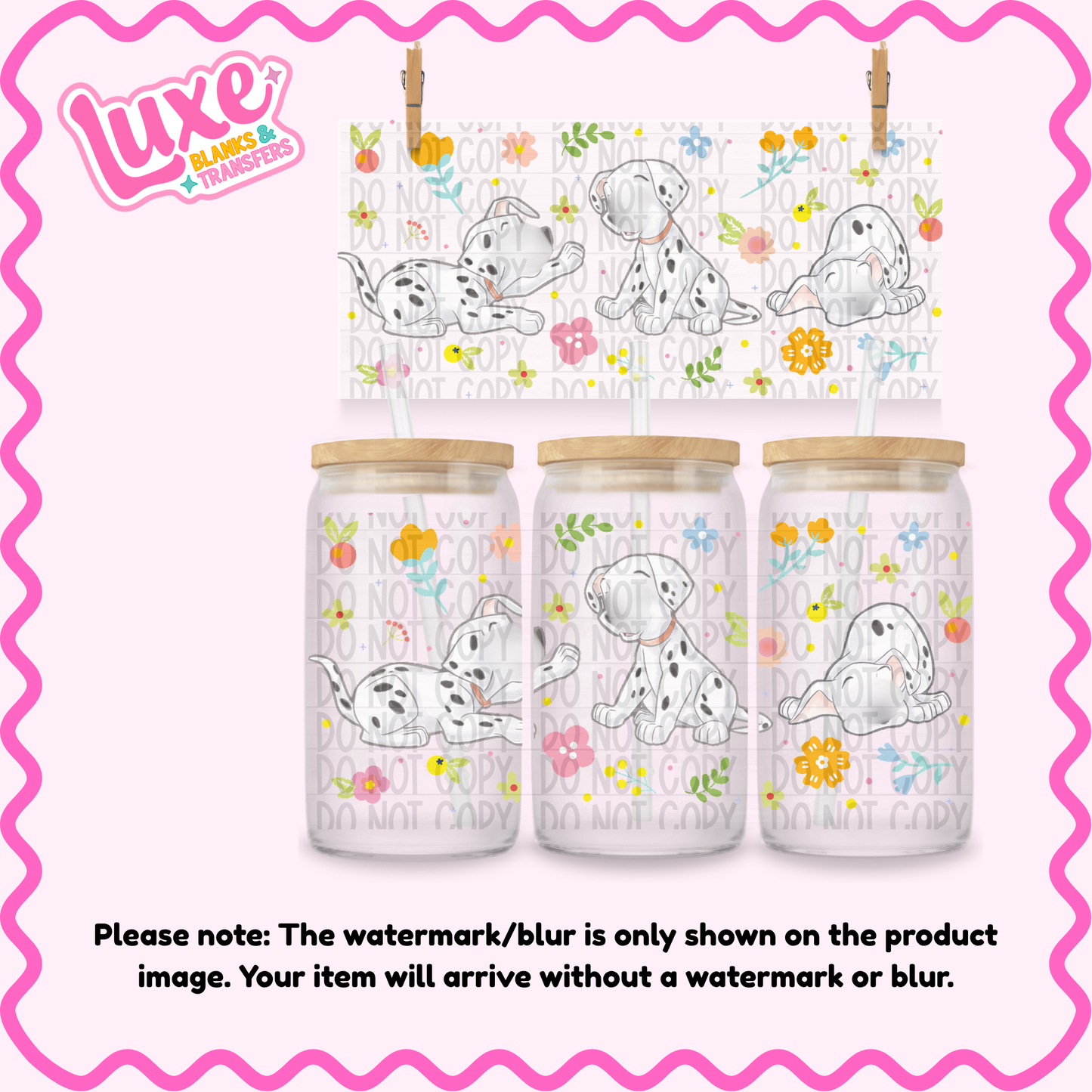 16oz UV DTF Wrap | 101 Dogs | #3769