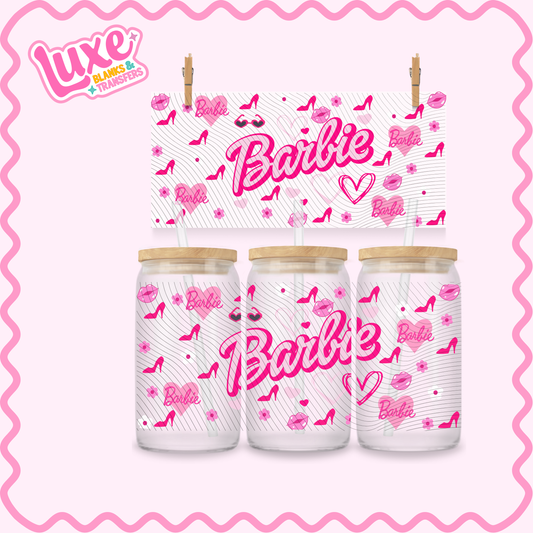 16oz UV DTF Wrap | B Girl Pattern Pink | #2815