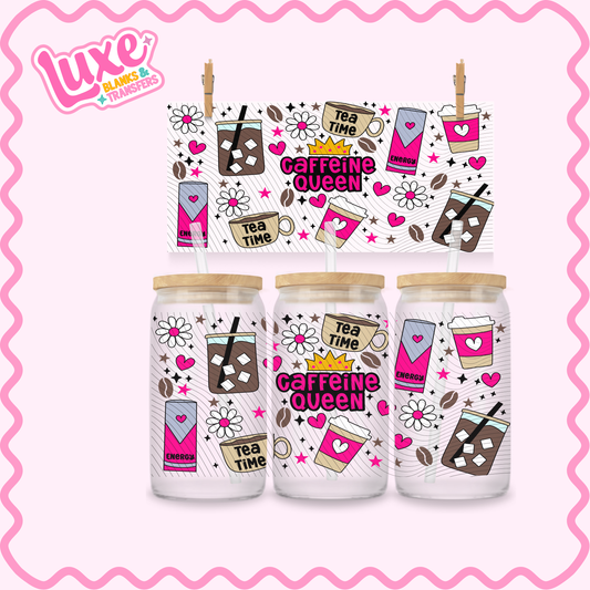 16oz UV DTF Wrap | Caffeine Queen | #2816