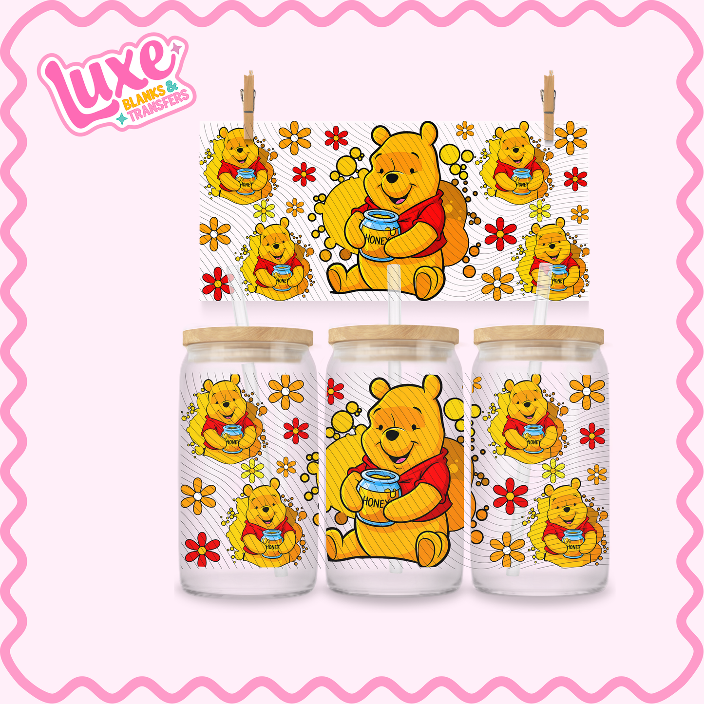 16oz UV DTF Wrap | Cute Win | #3300