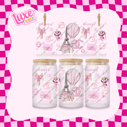 16oz UV DTF Wrap | Pink CC Brand | #2029