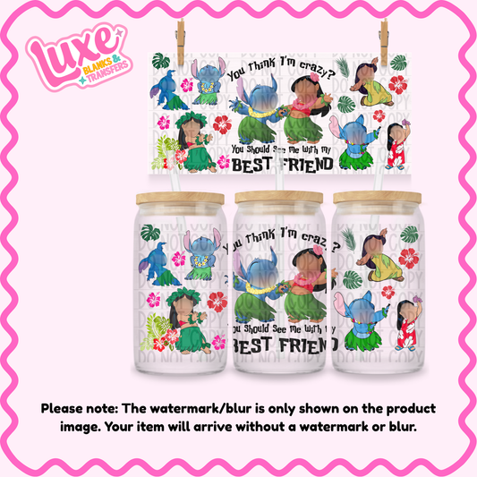 16oz UV DTF Wrap | You Think I'm Crazy? Blu3 Al13n | #3772