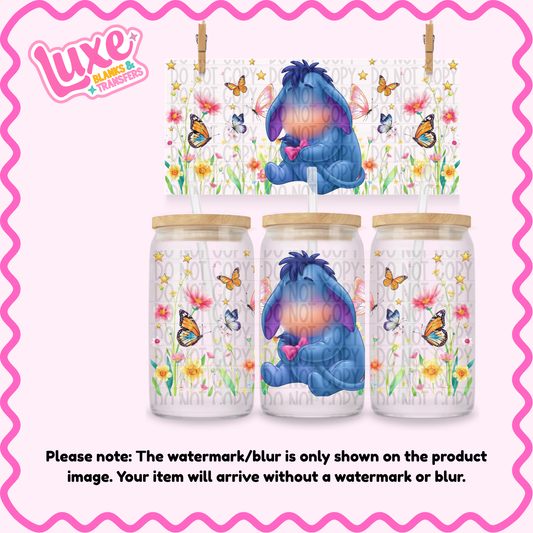 16oz UV DTF Wrap | Donkey Butterflies | #3774