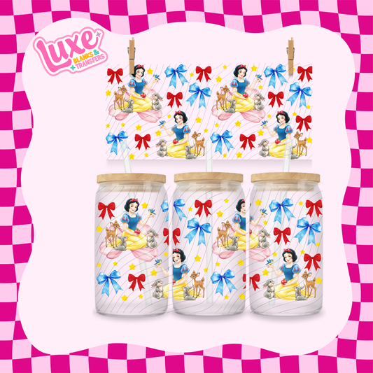 Snow Princess Bows | 16oz UV DTF Wrap | #1657