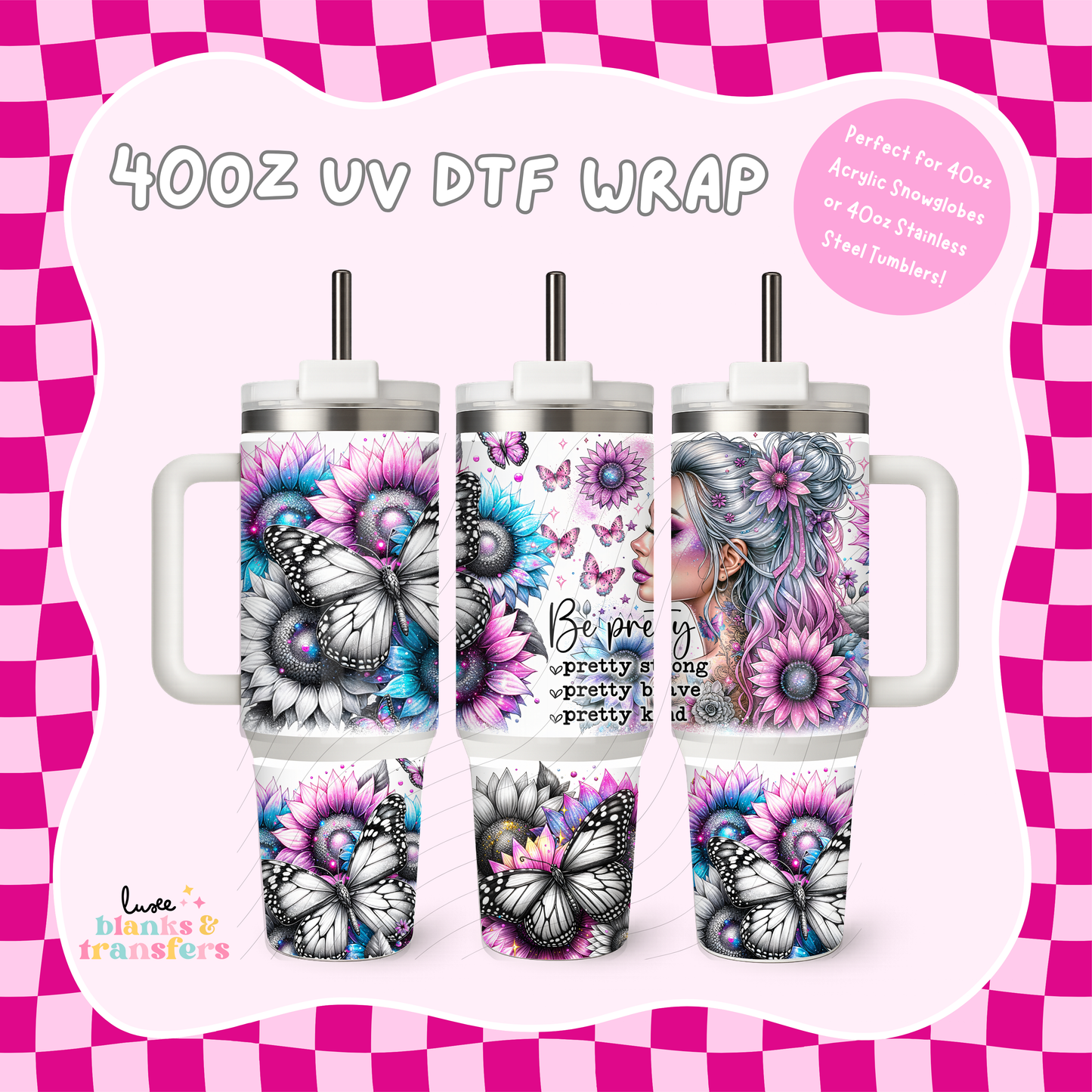 Tattoo Girl 40oz UV DTF Wrap (#B42)
