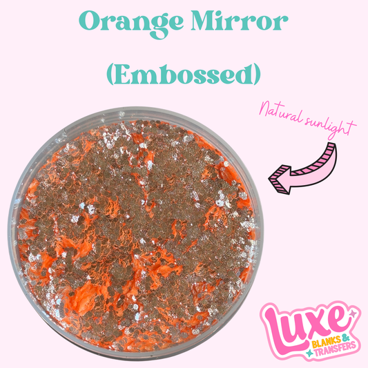 "Orange Mirror (Embossed)” Chunky Mix Glitter