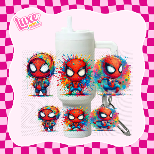 Mini Keychain Tumbler UV DTF Wrap | Cute Spidey | #E42