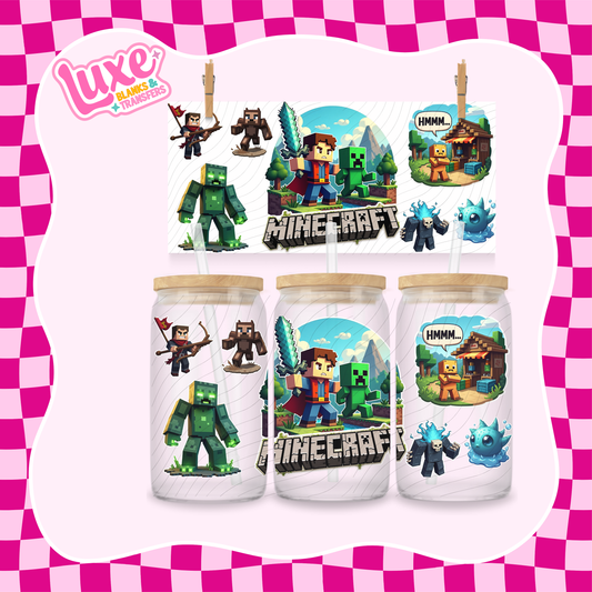 Kids Mine Game | 16oz UV DTF Wrap | #1549