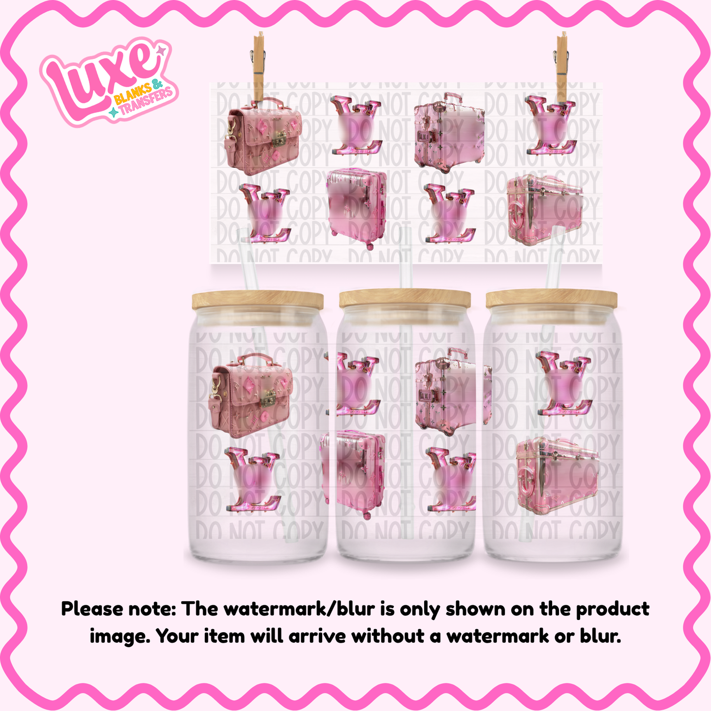 16oz UV DTF Wrap | Pink VL | #2521
