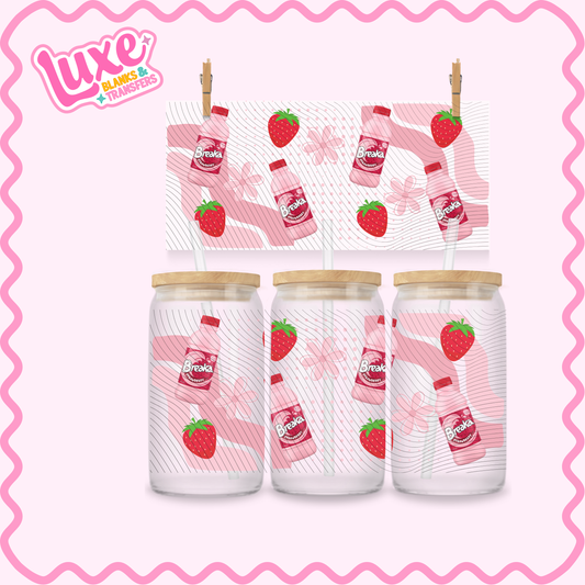 16oz UV DTF Wrap | Strawb Milk | #2829
