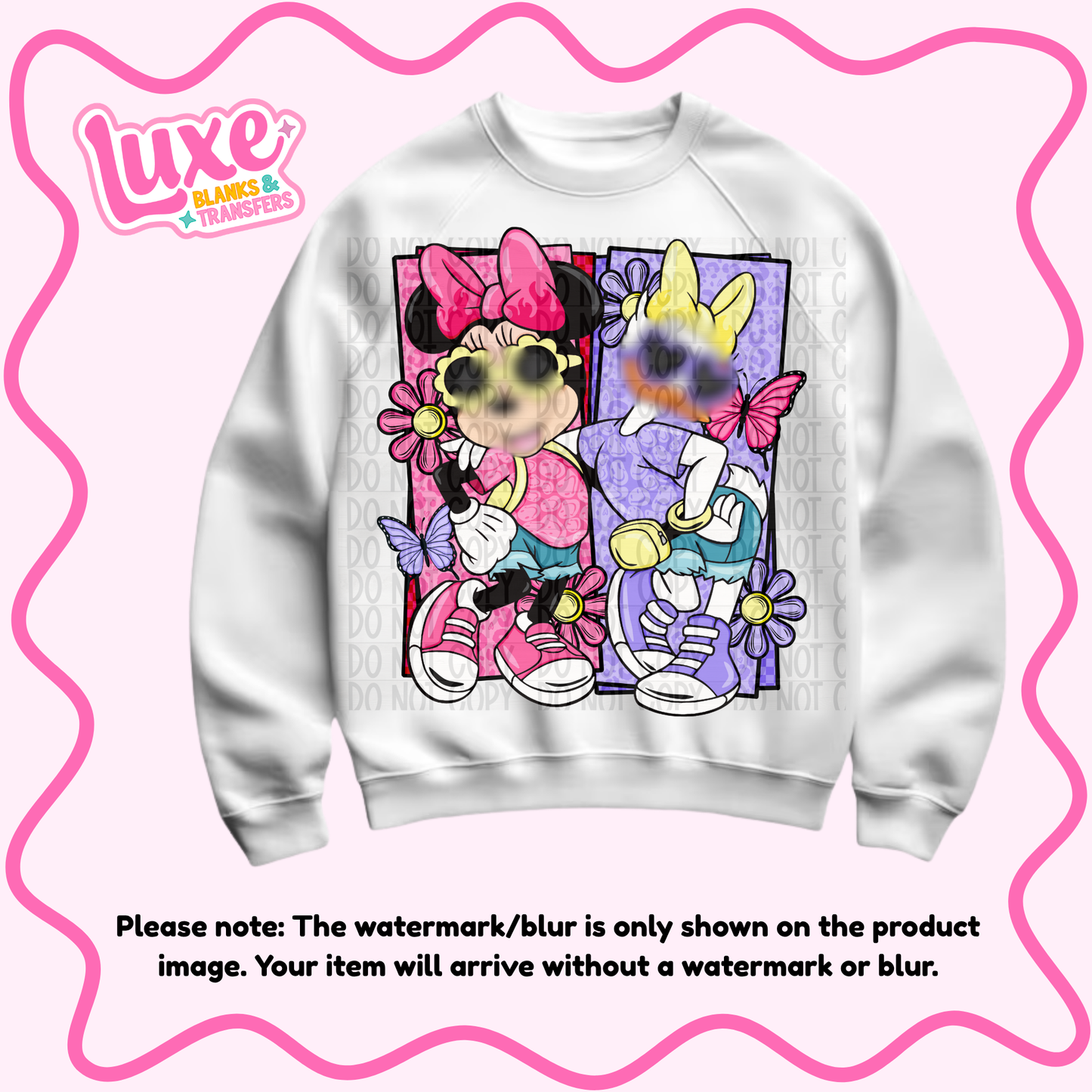 DTF Heat Transfer | Duck & Mouse Girls | #1312