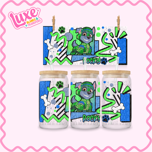 16oz UV DTF Wrap | Rocky Paw Character | #3415