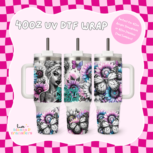 Tattoo Girl 40oz UV DTF Wrap (#B43)