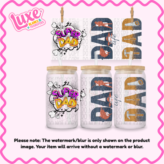 16oz UV DTF Wrap | Dad | #3786