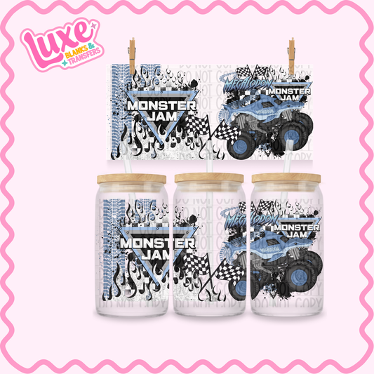 16oz UV DTF Wrap | Monster Truck Shark Meg | #3317