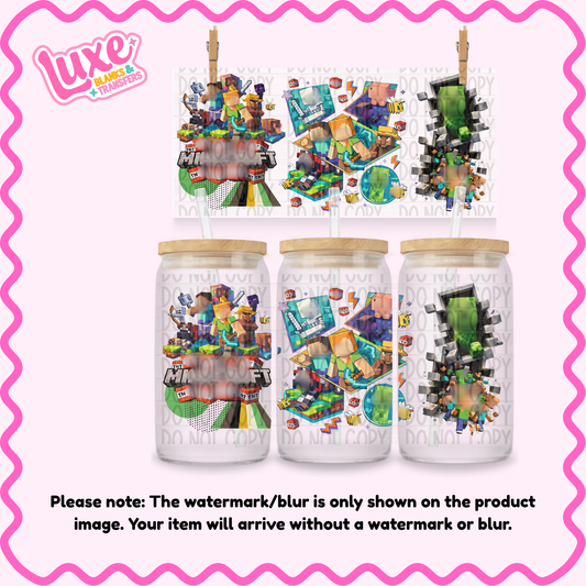 16oz UV DTF Wrap | Block Game Kids | #2548