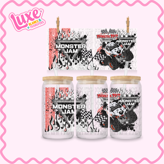 16oz UV DTF Wrap | Monster Truck Dalmation | #3318
