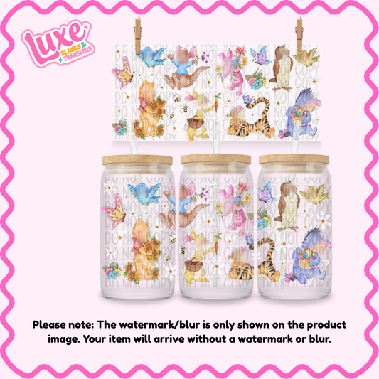 16oz UV DTF Wrap | Cute Bear & Friends | #1808
